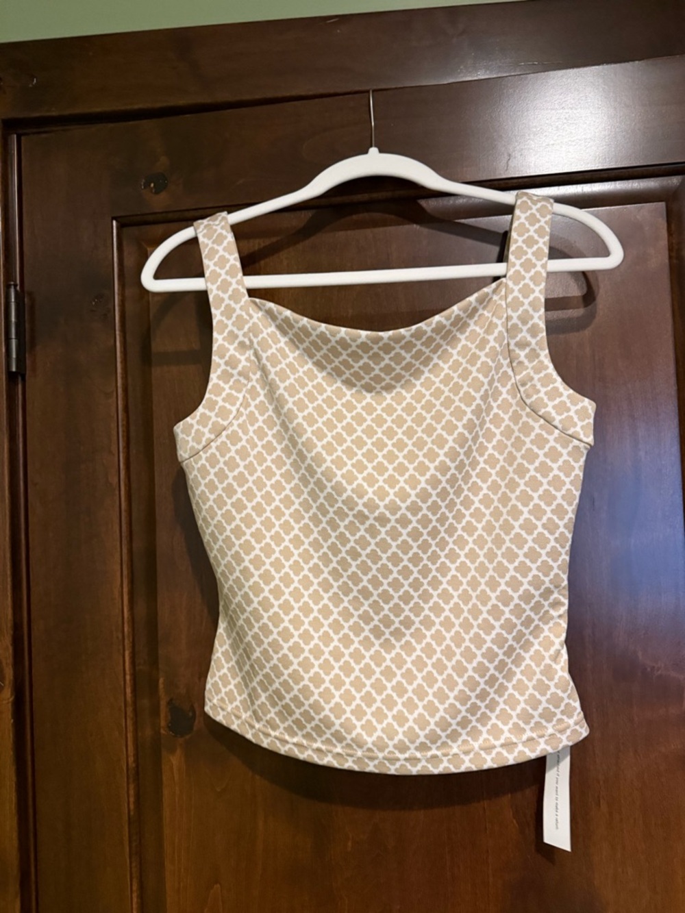 Reformation Beige Patterned Tank Top